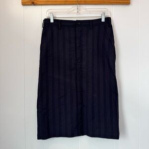 Tricot Comme des Garcons striped Navy Skirt